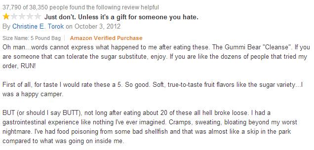 How to review sugar free gummi bears honestly.