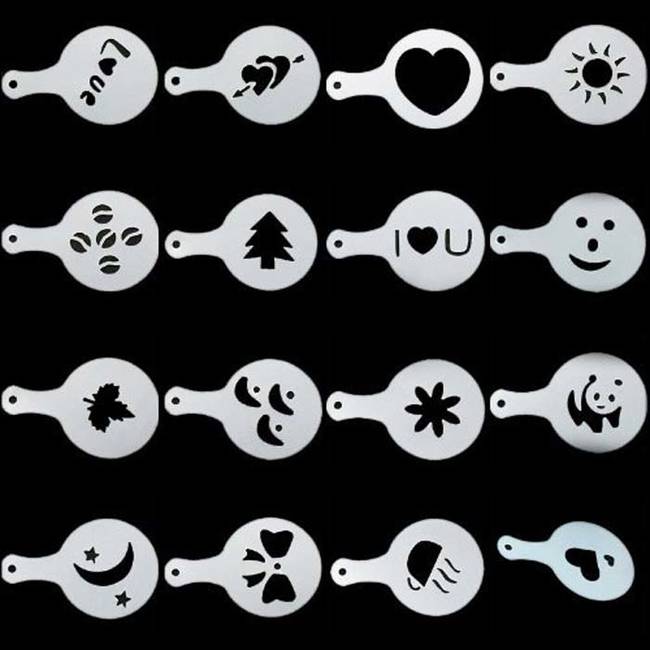 Coffee Art Stencils, .50