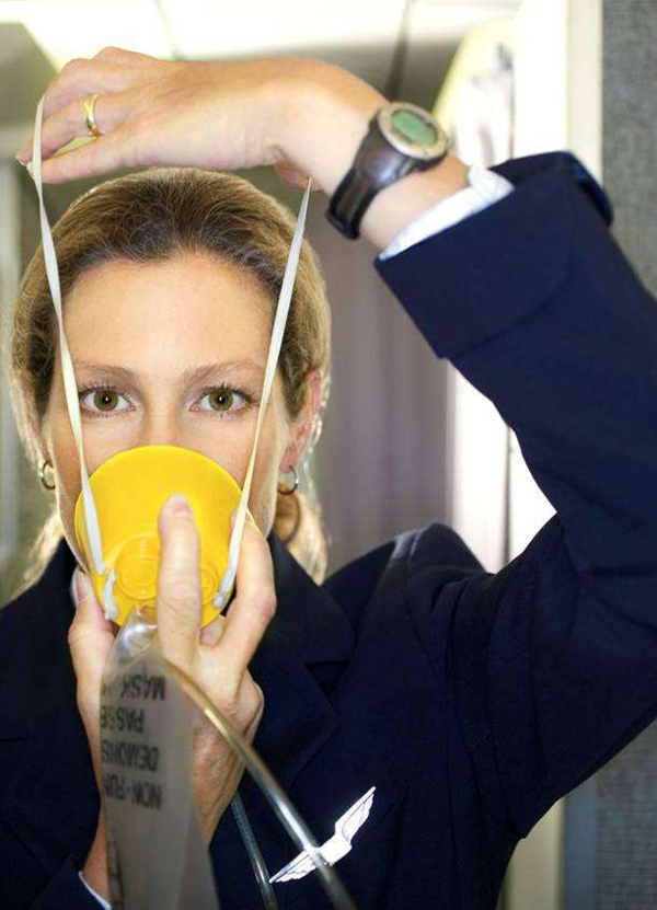 6.) The oxygen masks actually only supply about 15 minutes of oxygen.