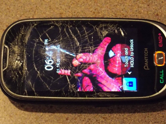 14. If your phone screen cracks, just make the best out of it.