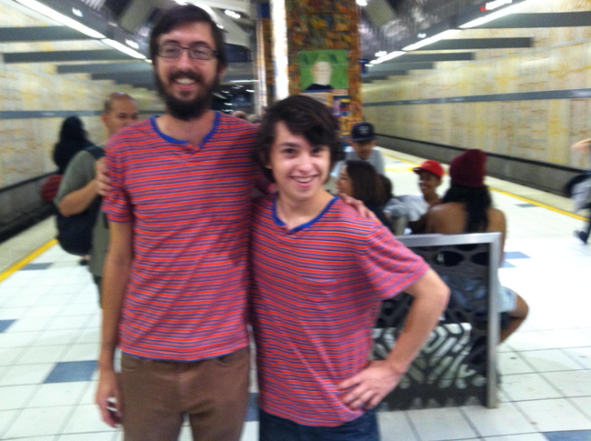 Strangers from another mother met on the subway. This photo is proof.