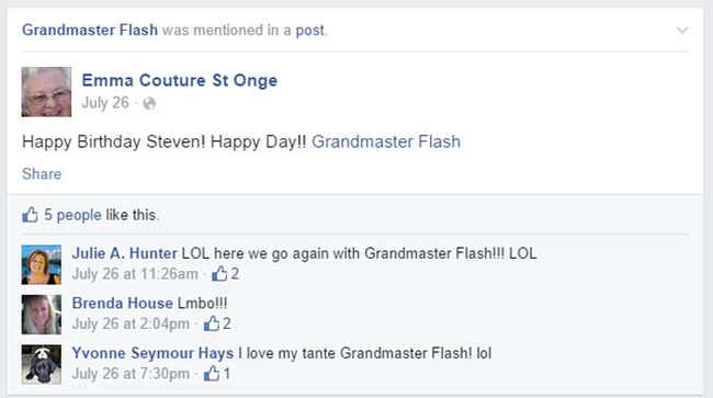 Steven and Grandmaster Flash go way back.