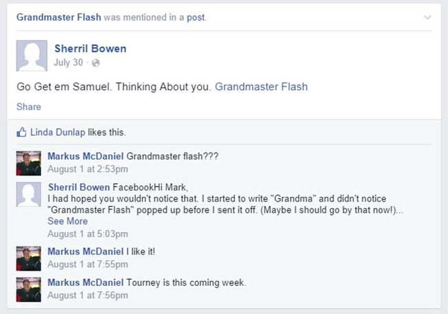 Grandmaster Flash is always considerate.
