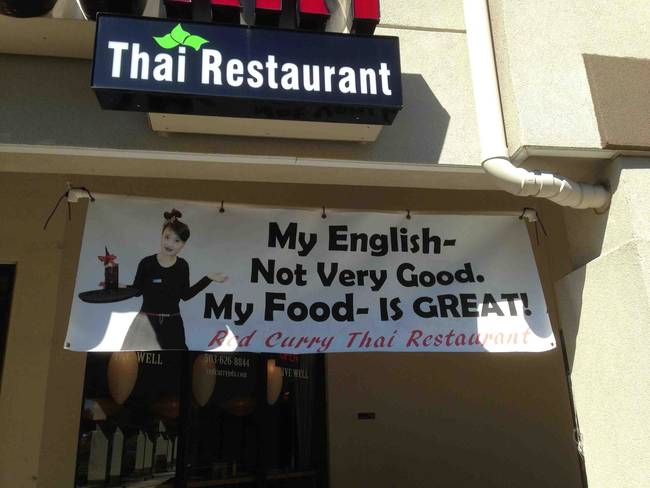Hey, as long as the food is great.