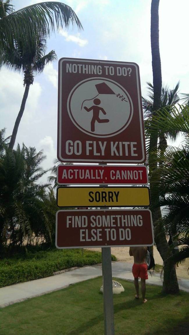 Quit sending mixed messages, sign.
