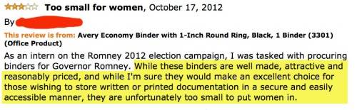 How to review a binder and troll a Presidential candidate.