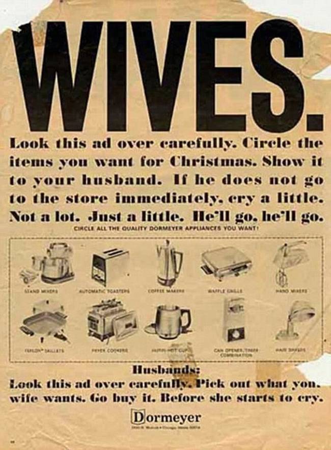 I wonder why ads stopped featuring the word