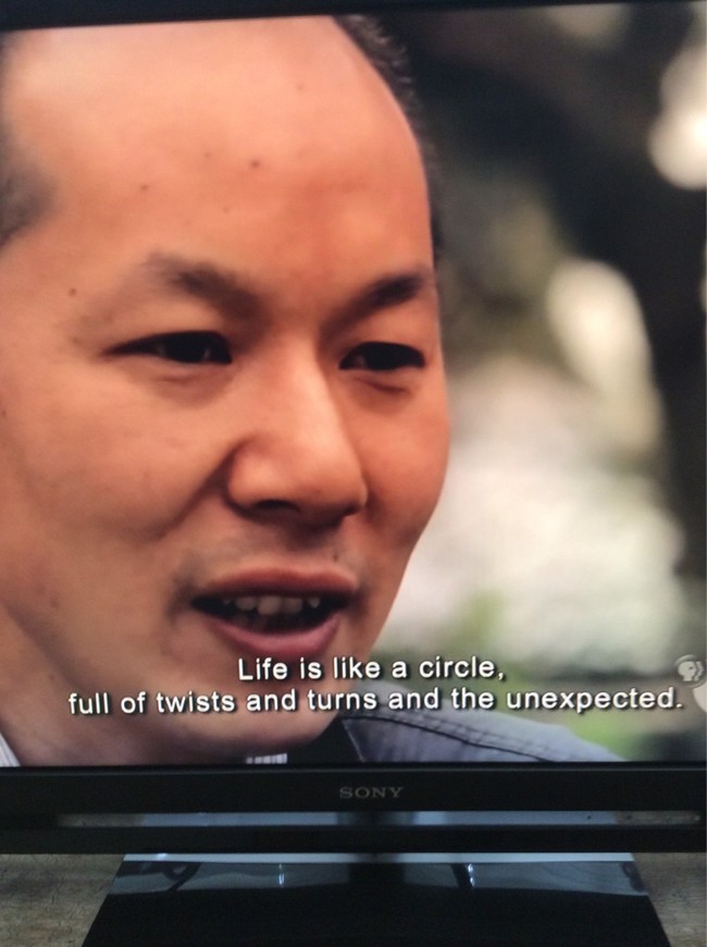 What freaky kind of circle was this dude drawing?