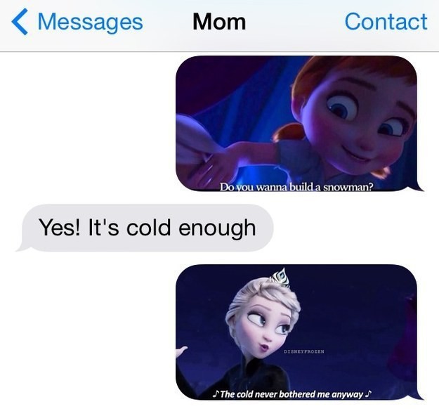 This is one daughter who really, <i>really</i> loves <em>Frozen</em>.