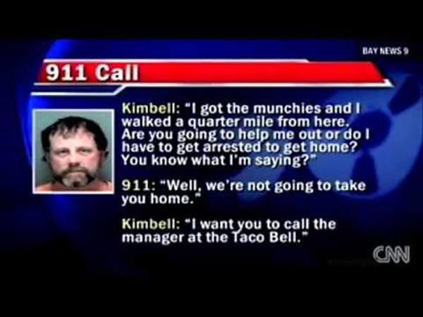 Apparently he really wanted Taco Bell.