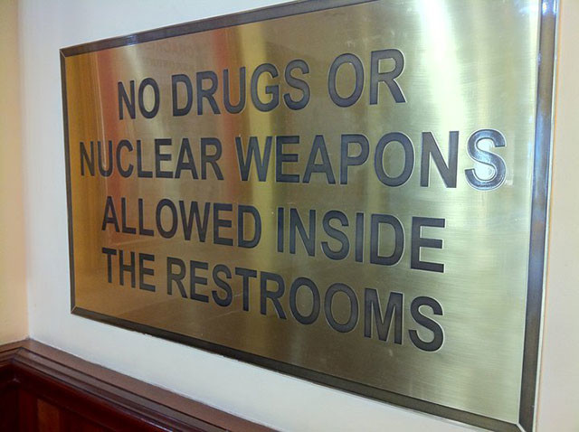 Can someone hold my nuclear weapons while I use the loo?