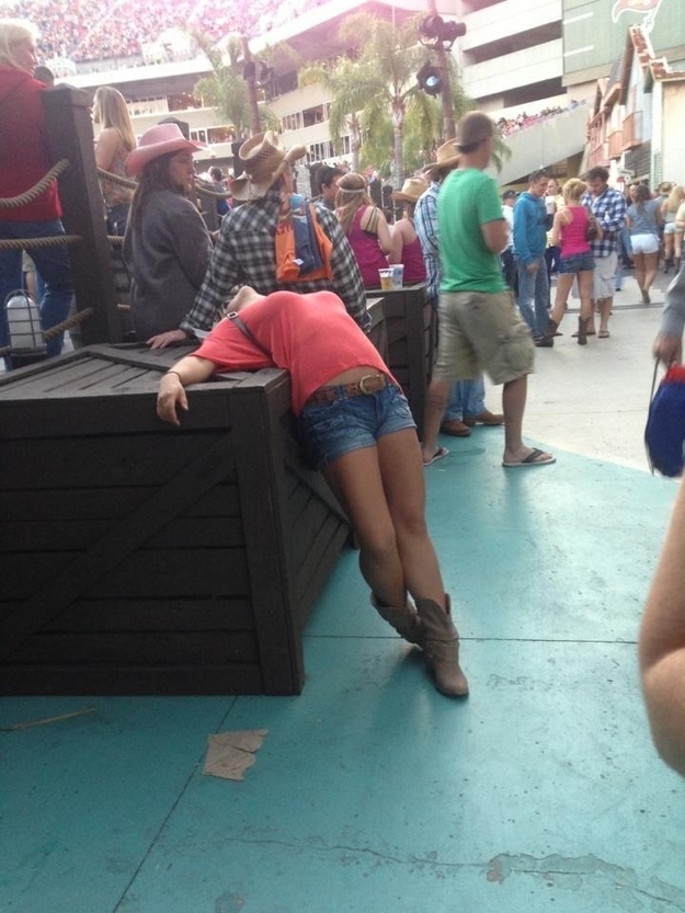 18. The girl who either fainted from excitement or copious amounts of alcohol.