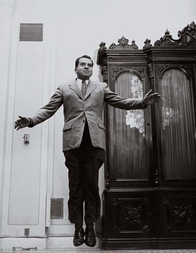 Richard Nixon showcasing his magical powers.