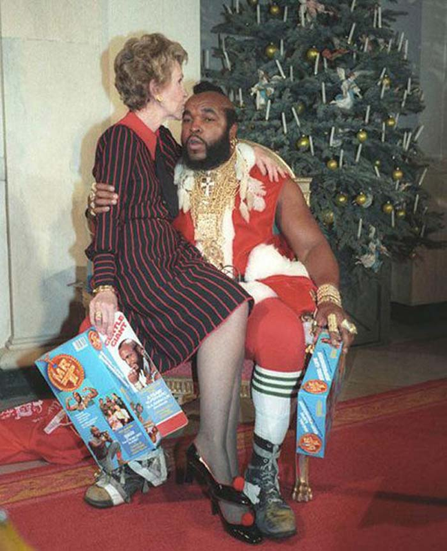 Mr. T spending some quality time with Nancy Reagan